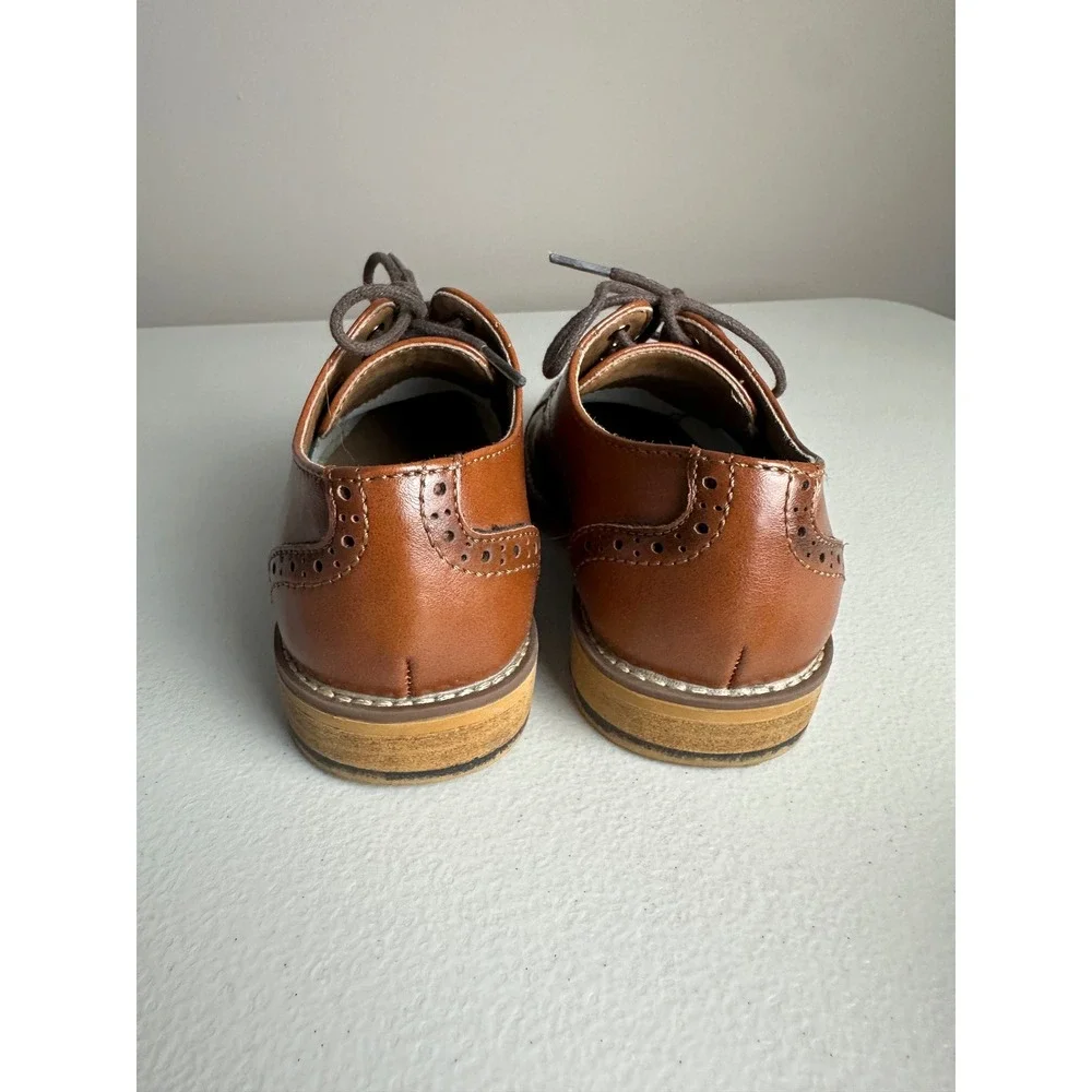 Ashford Hayes Boys Cognac Brown Cap Toe Brogue Oxford Dress Shoes‎ Size 12M